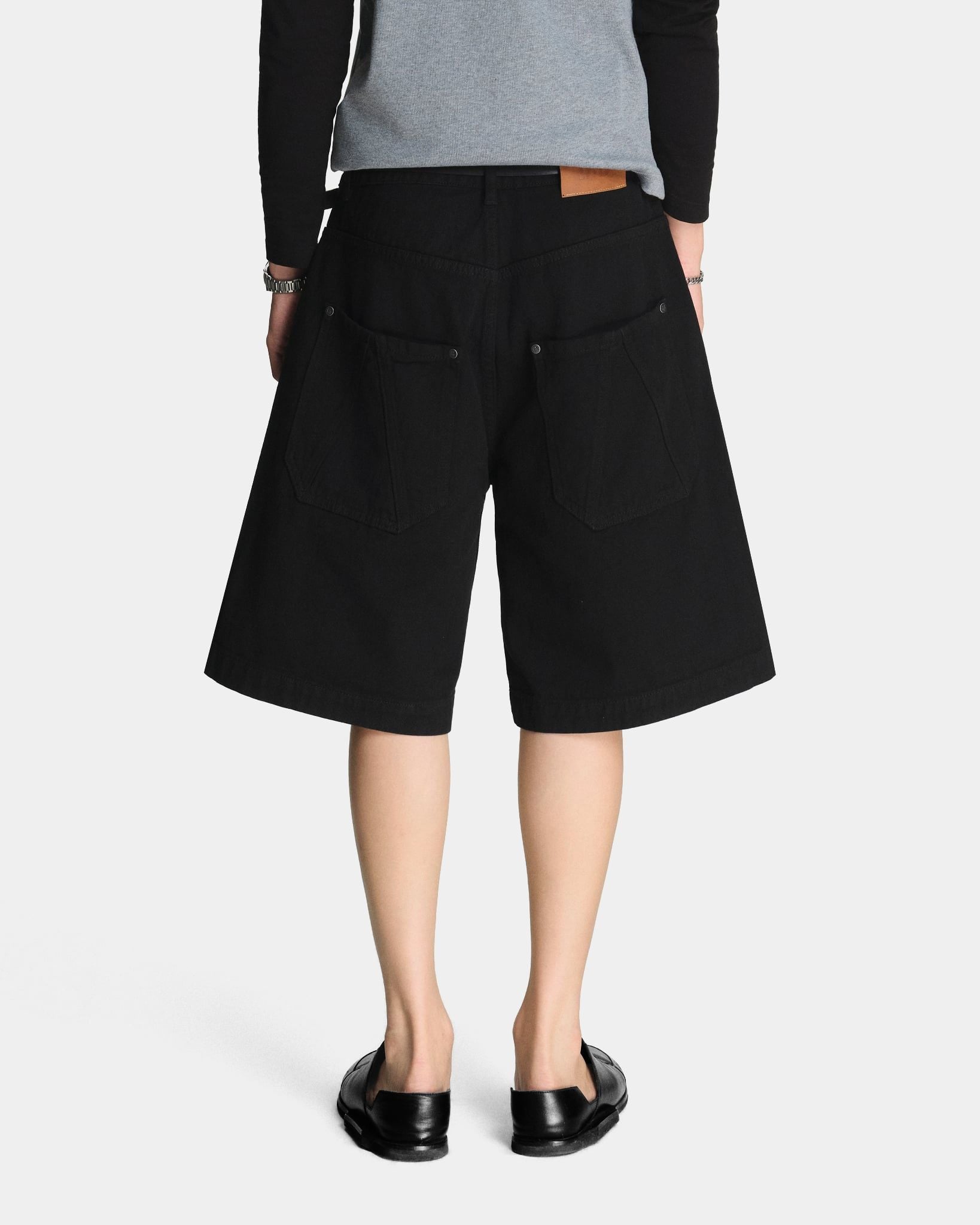  DENIM JORTS * black 