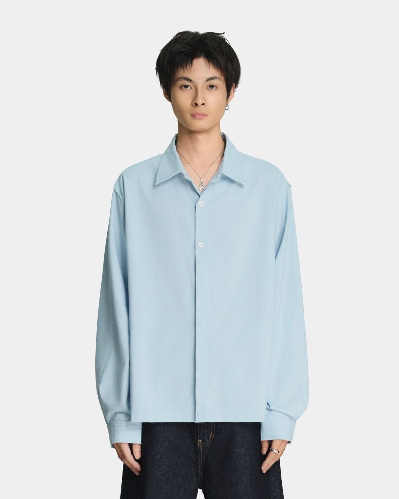  LINEN SHIRT * light blue 