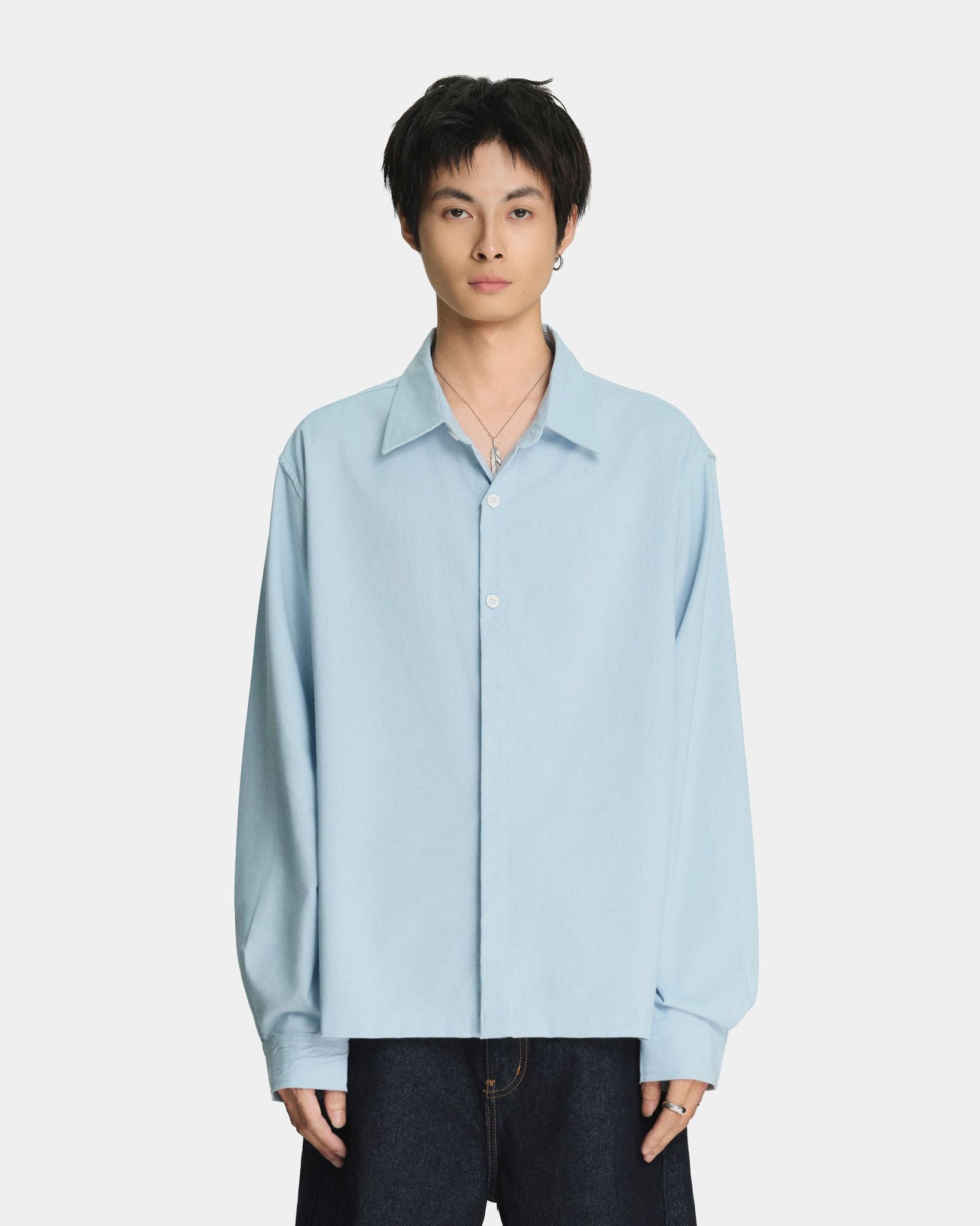  LINEN SHIRT * light blue 