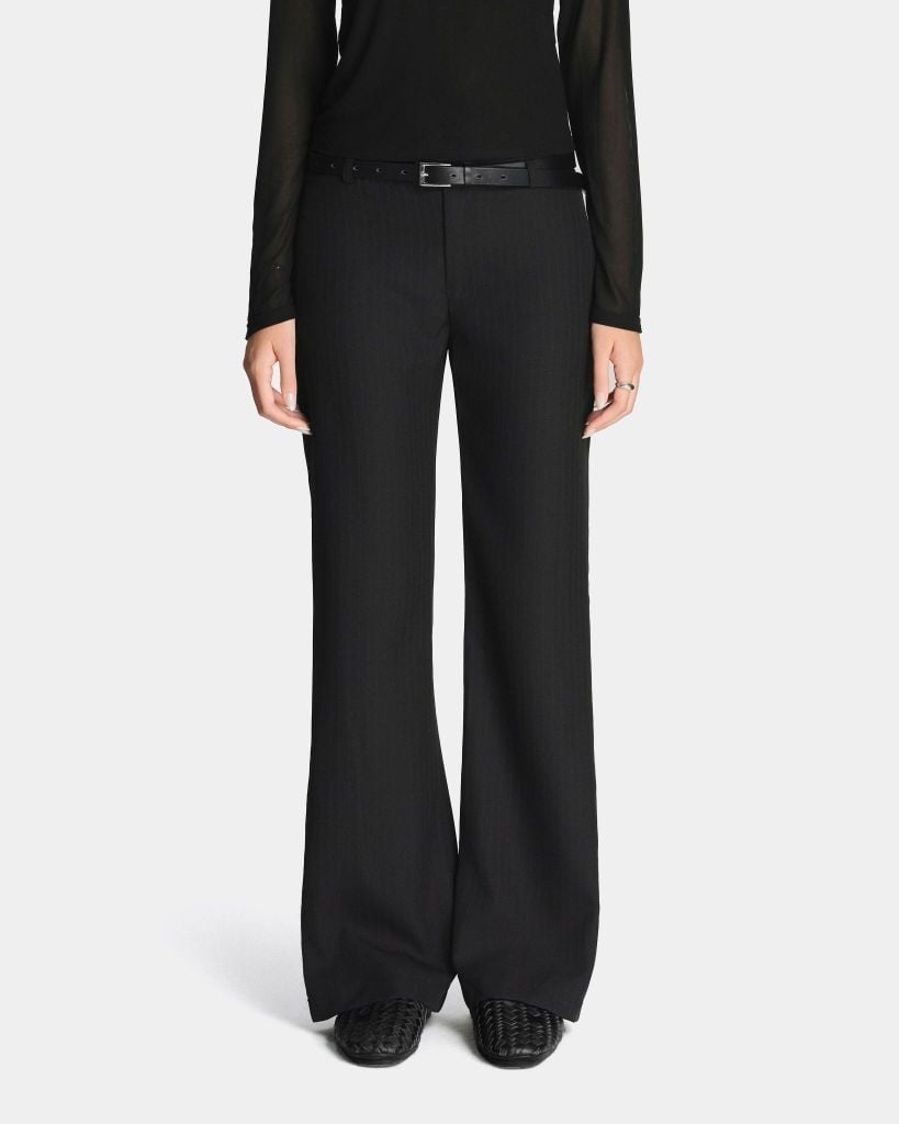  STRIPED FLARED TROUSERS 