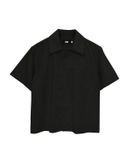  LINEN WELT POCKET SHIRT * black 