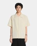  LINEN WELT POCKET SHIRT * cream 