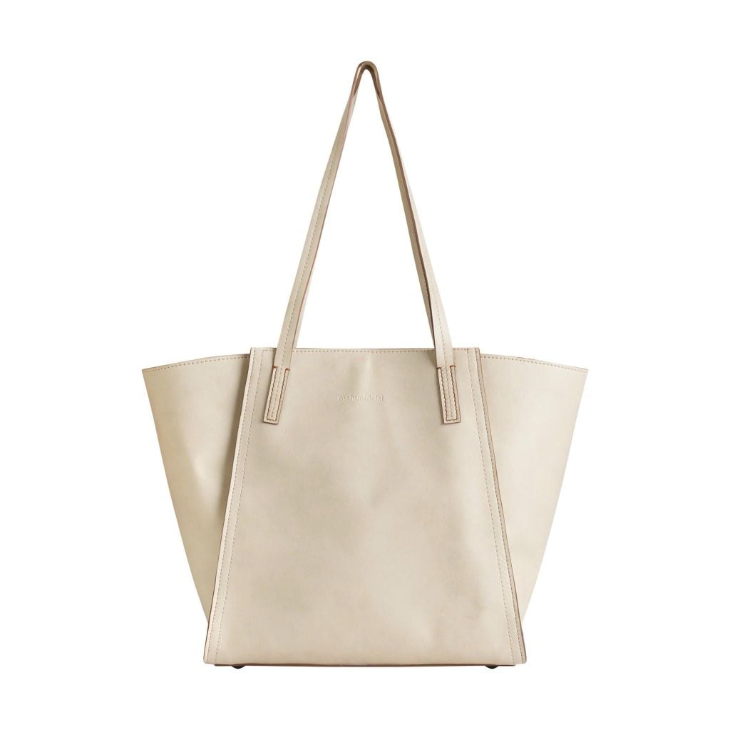  DAILY LEATHER TOTE BAG * beige 