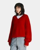  V KNIT SWEATER * red 