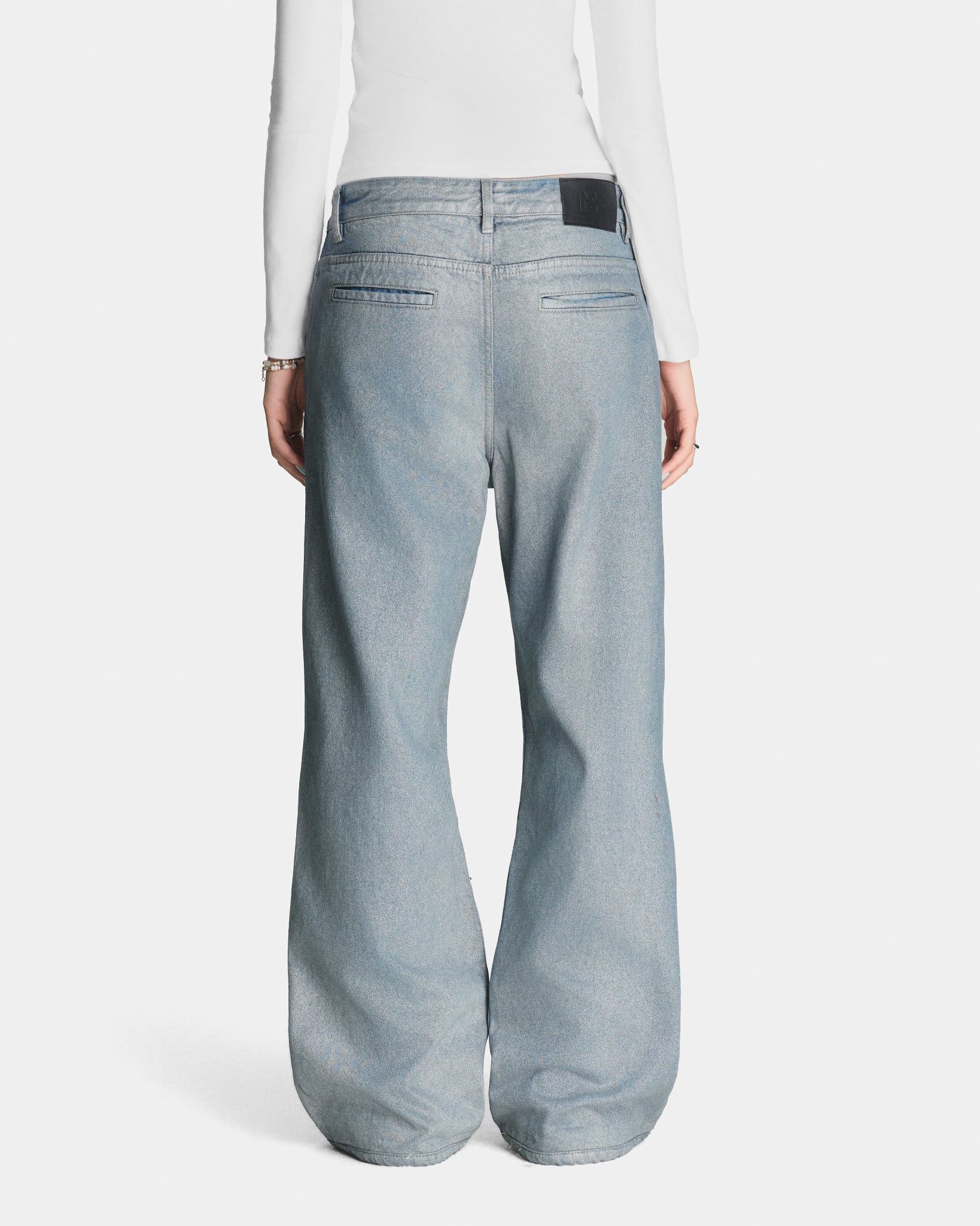  FOIL-COATED DENIM PANTS 