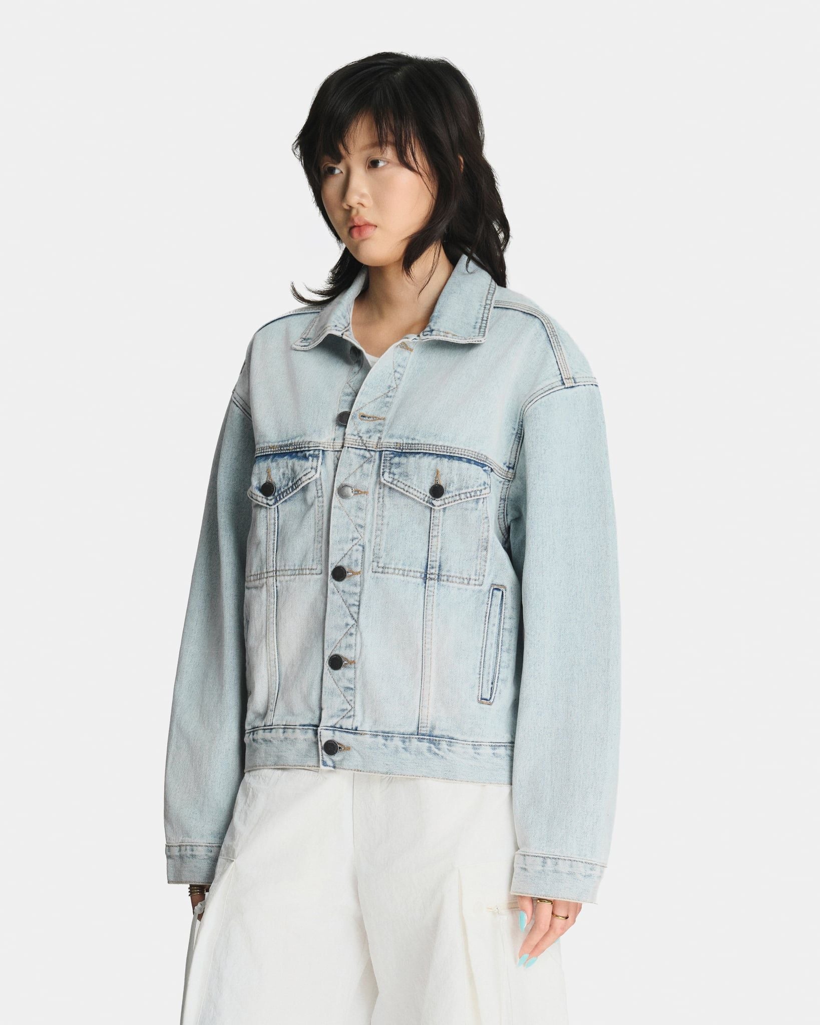  FADED DENIM JACKET * blue 