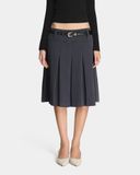  MIDI PLEAT SKIRT * grey 