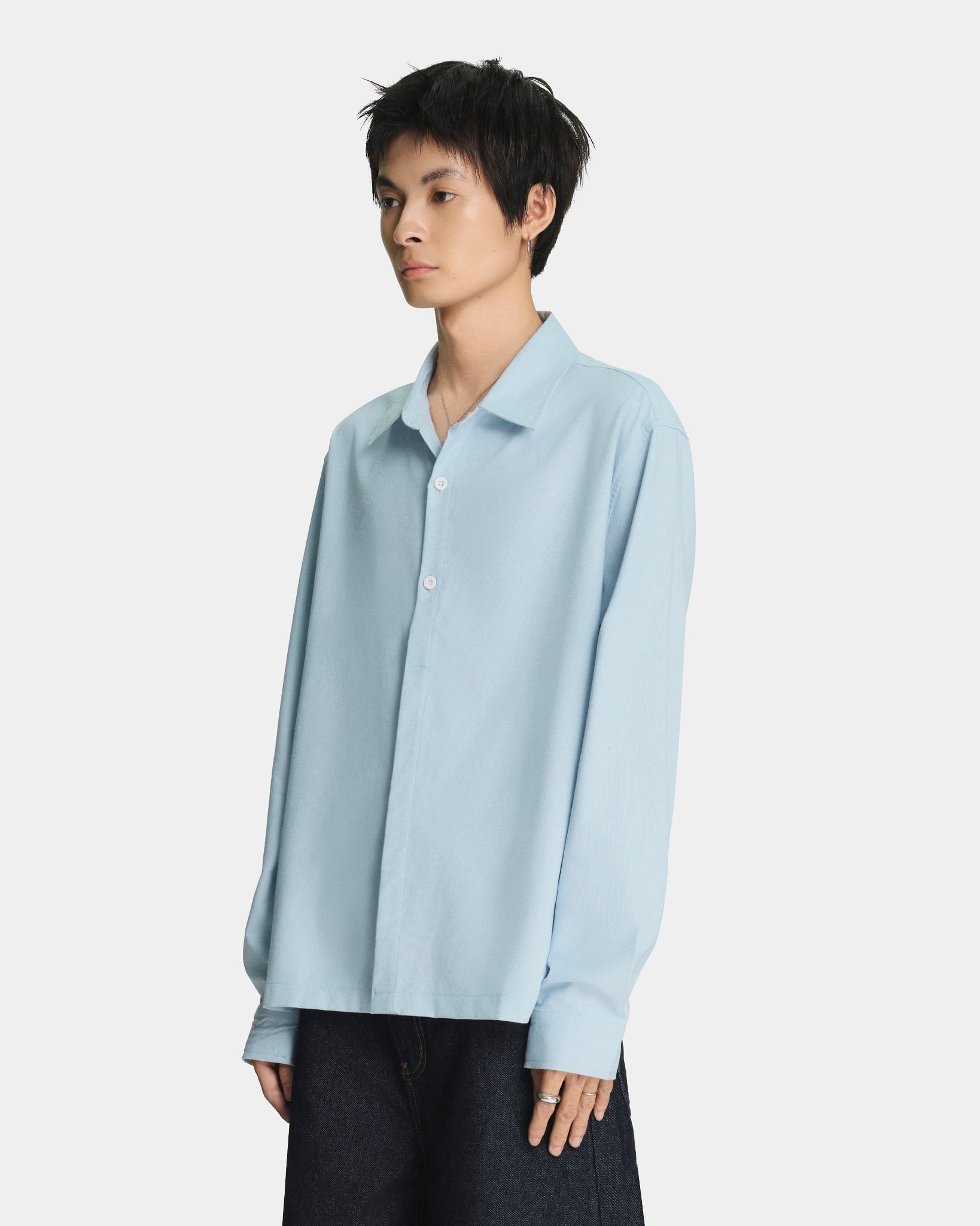 LINEN SHIRT * light blue 