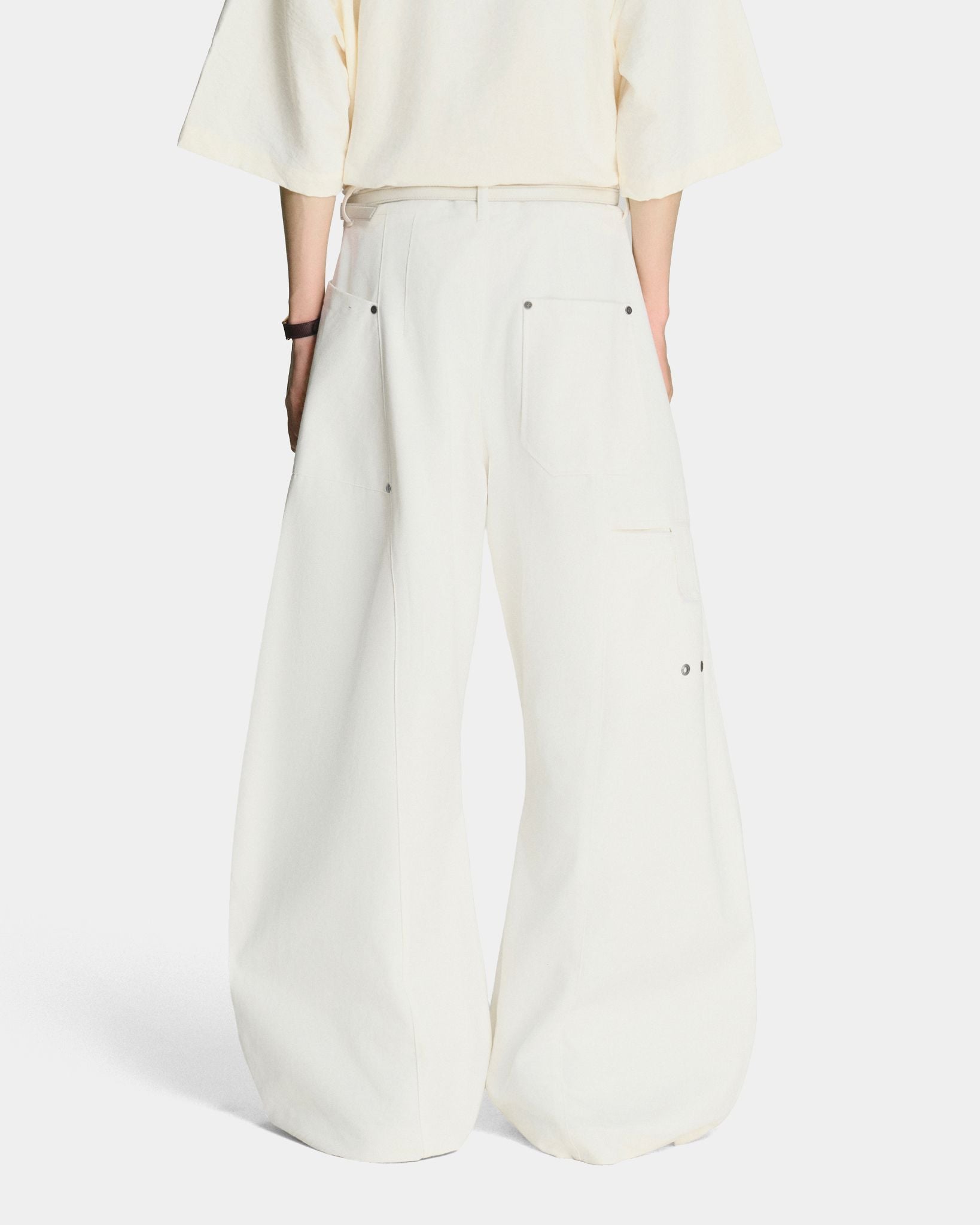 WIDE-LEG PANTS * white 