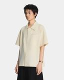  LINEN WELT POCKET SHIRT * cream 