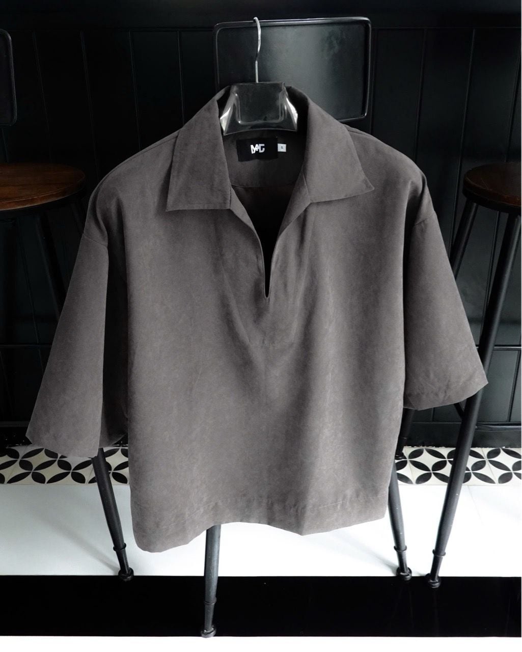  COV VELVET POLO * grey 