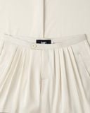  PLEAT SILK PANTS * cream 