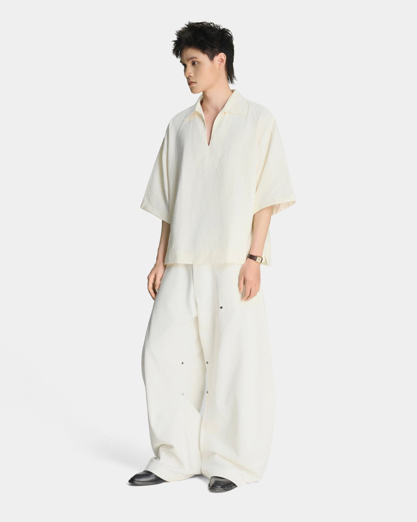  WIDE-LEG PANTS * white 