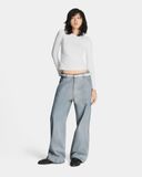  FOIL-COATED DENIM PANTS 