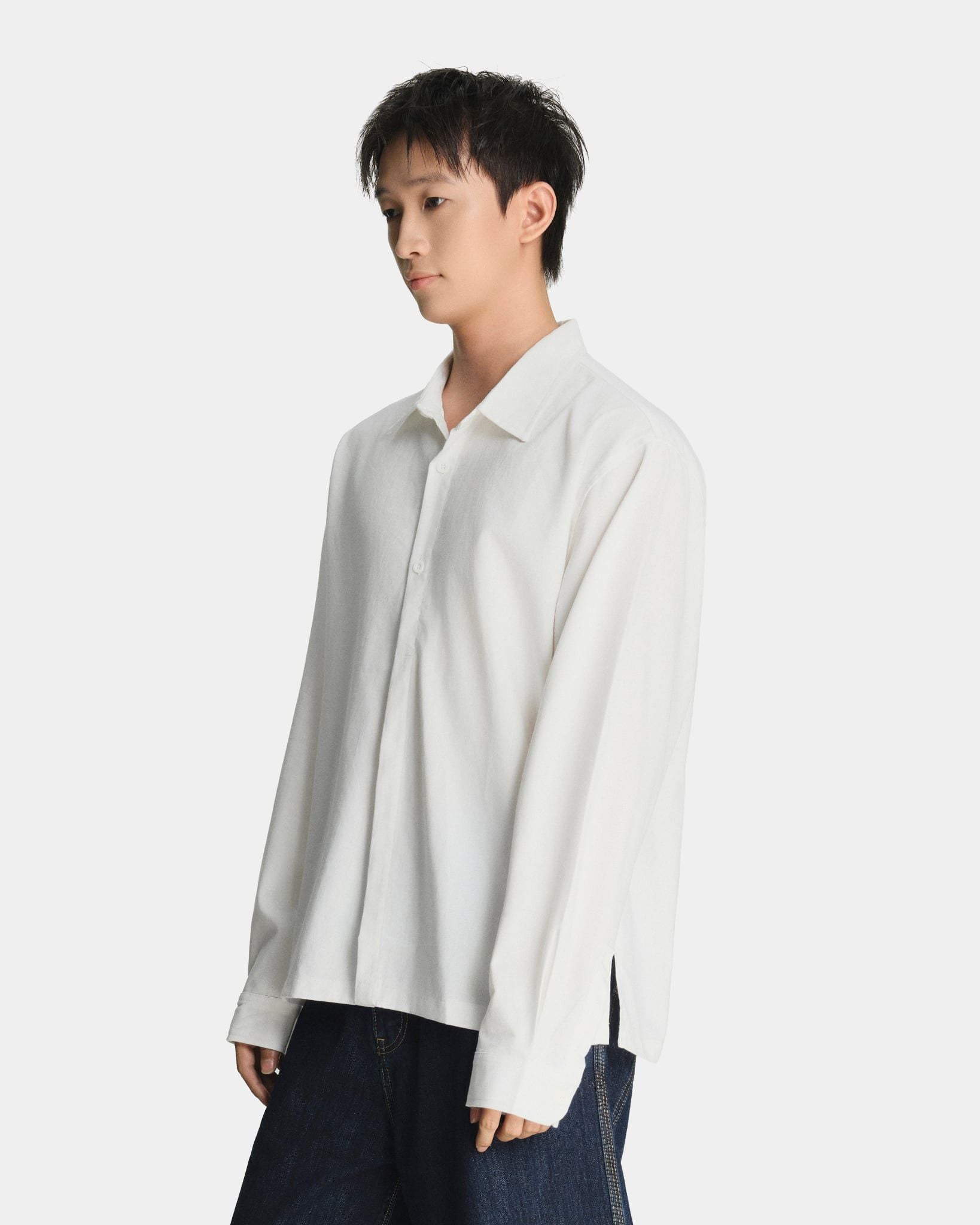  LINEN SHIRT * white 