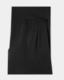  PLEAT SILK PANTS * black 