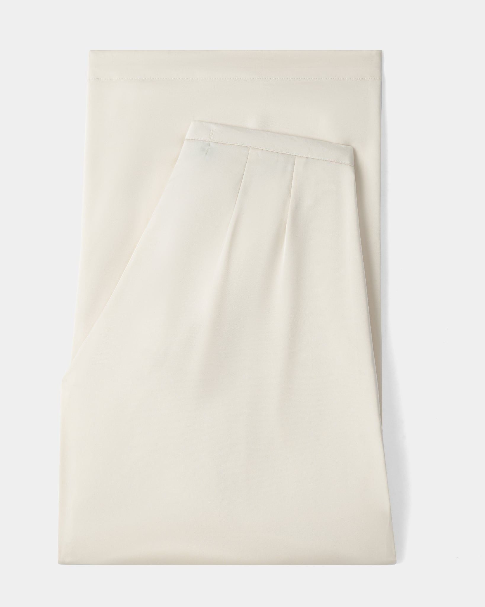  PLEAT SILK PANTS * cream 