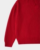  V KNIT SWEATER * red 