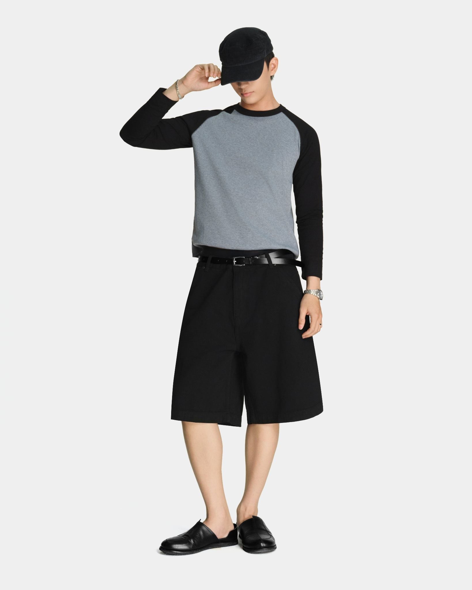  DENIM JORTS * black 