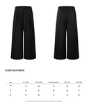  PLEAT SILK PANTS * black 