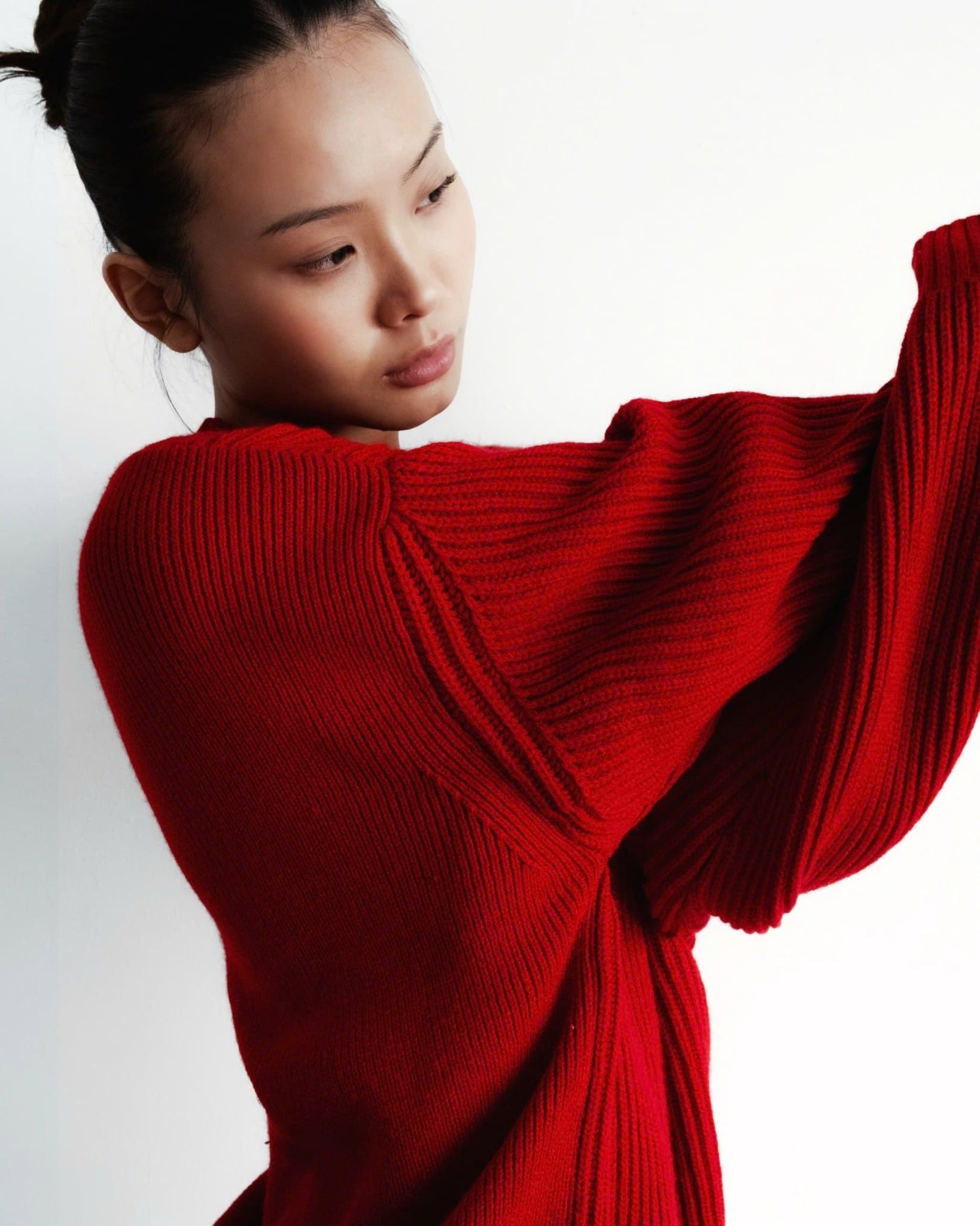  V KNIT SWEATER * red 