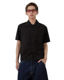  LINEN WELT POCKET SHIRT * black 