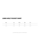  LINEN WELT POCKET SHIRT * black 