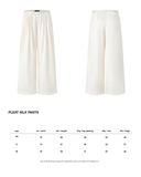  PLEAT SILK PANTS * cream 