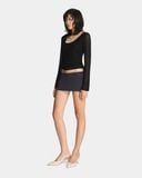  LOW-RISE MINI SKIRT 02 * grey 