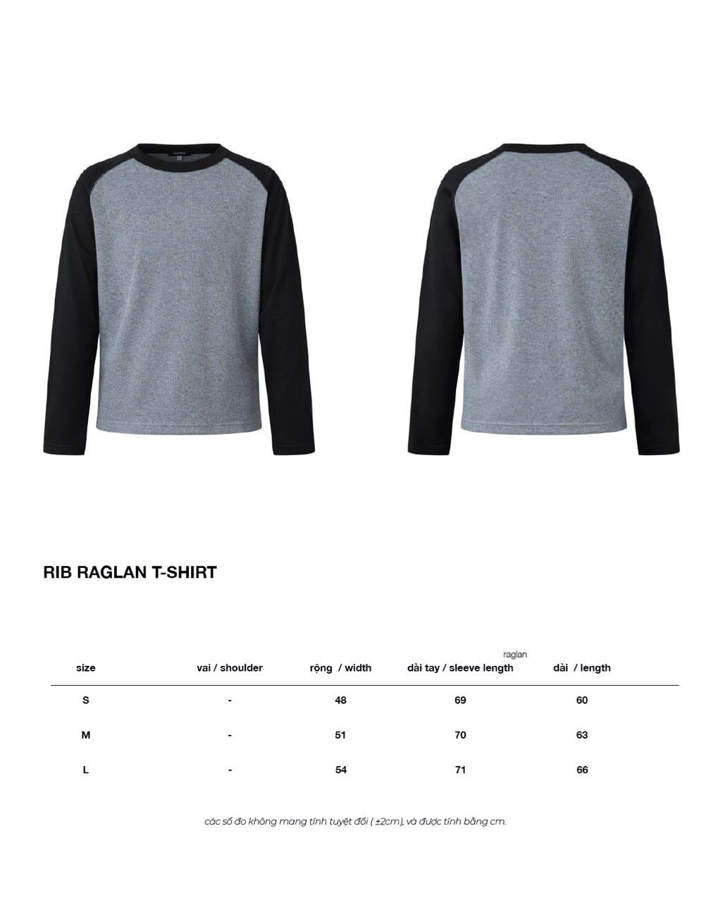  RIB RAGLAN T-SHIRT 