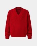  V KNIT SWEATER * red 