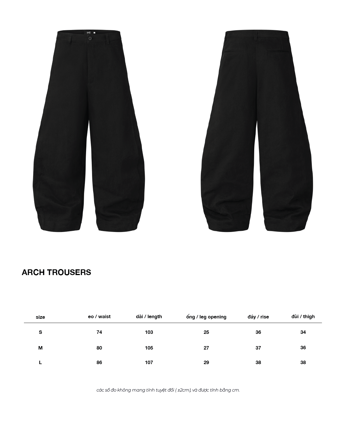  ARCH TROUSERS * black 