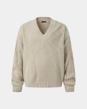  V KNIT SWEATER * cream 