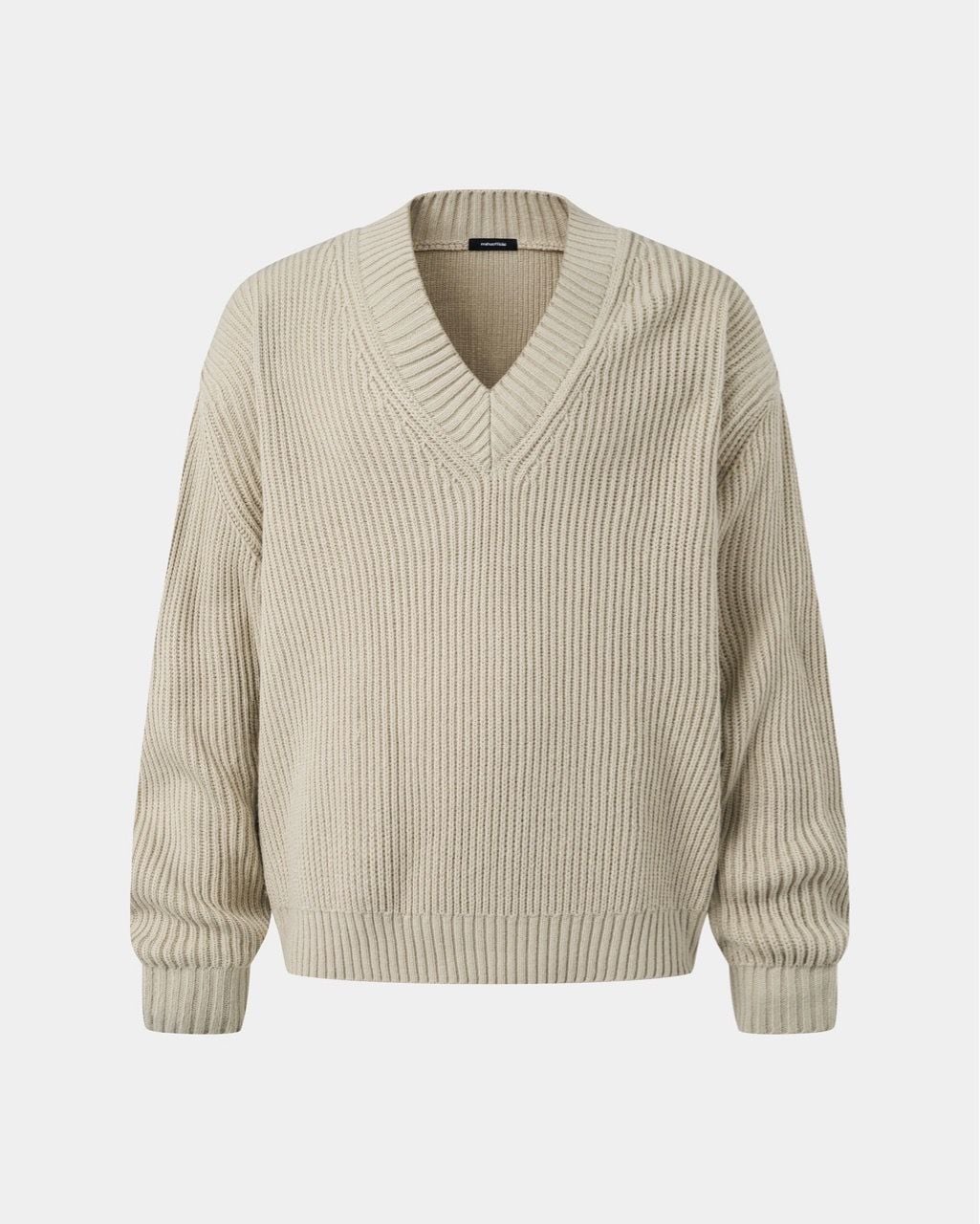  V KNIT SWEATER * cream 