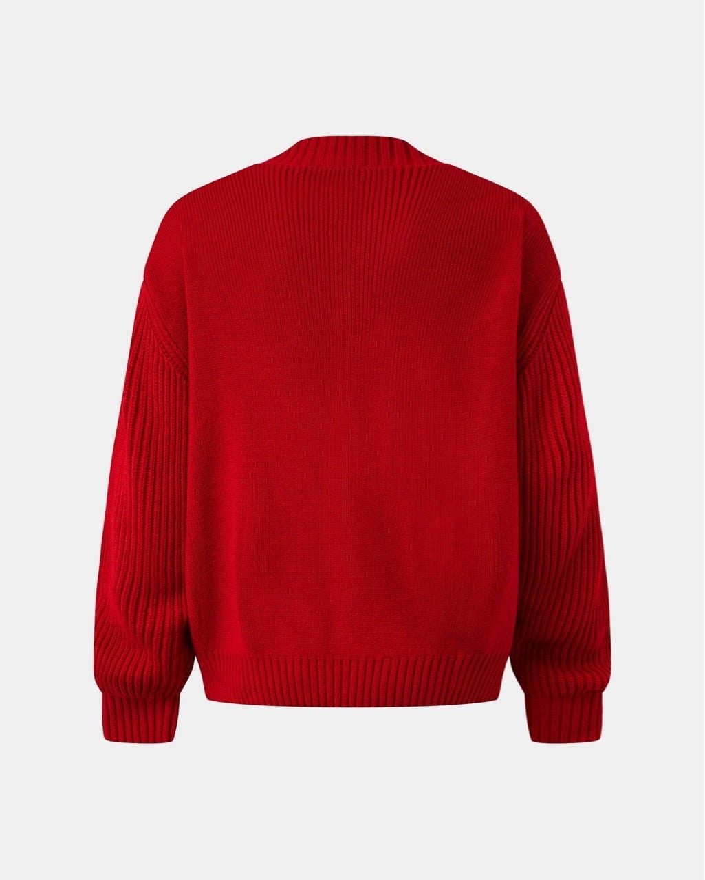  V KNIT SWEATER * red 