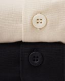  LINEN WELT POCKET SHIRT * black 