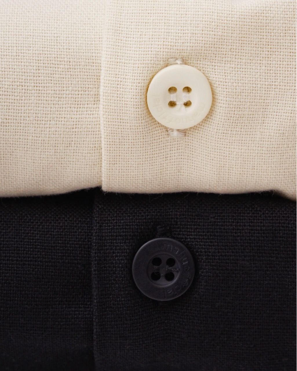  LINEN WELT POCKET SHIRT * black 