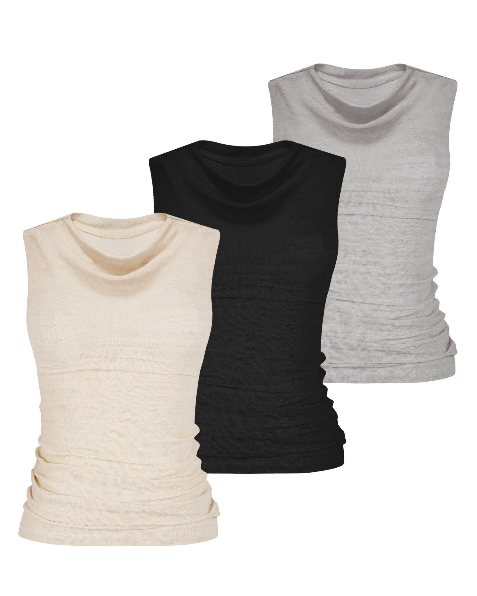  FUNNEL NECK TOP * grey 