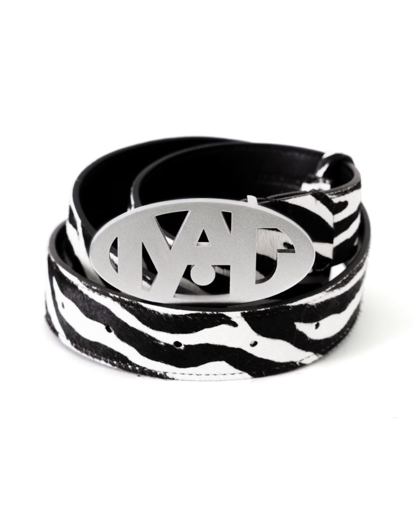  LG LEATHER BELT * zebra 