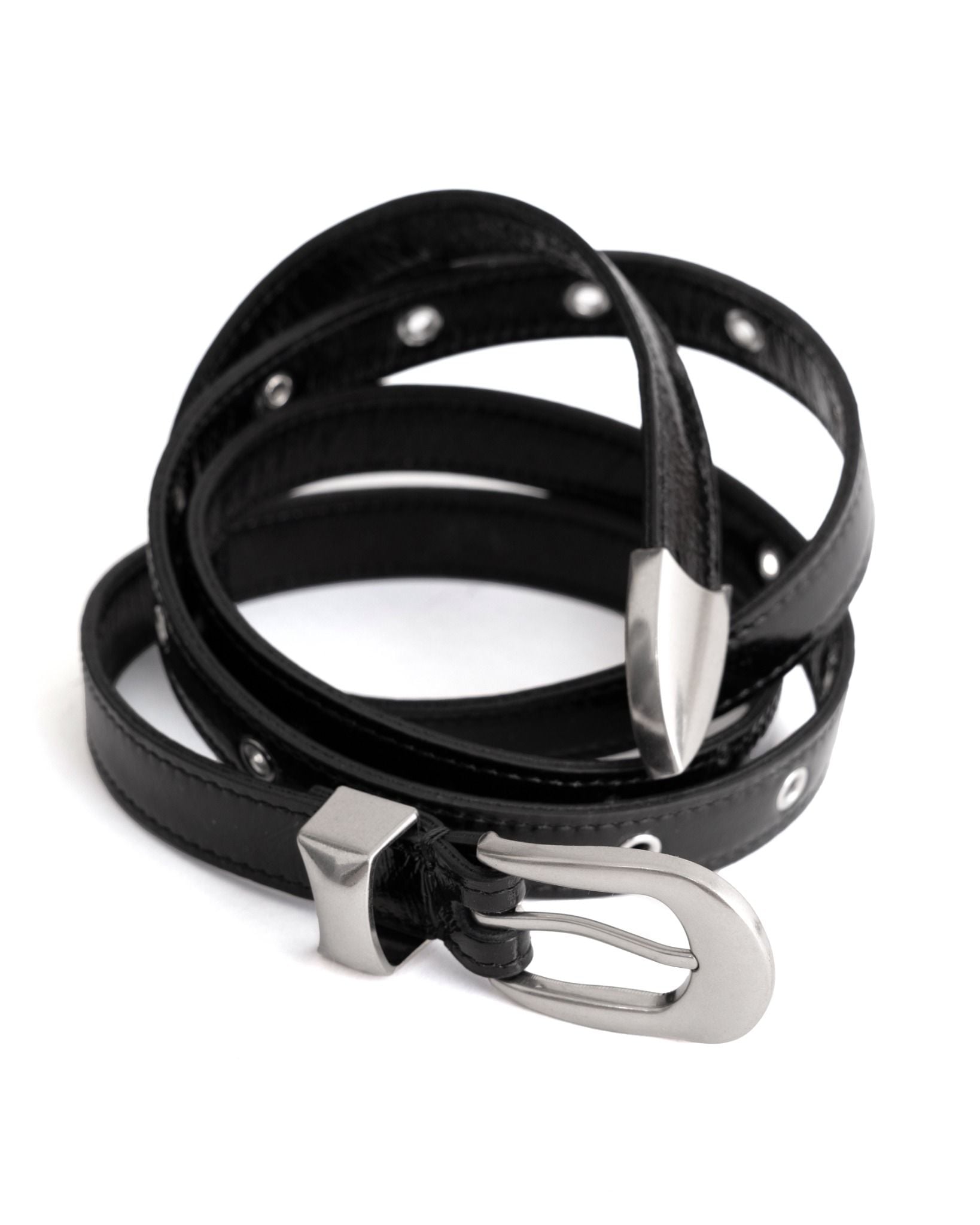  NARROW LEATHER BELT * black 