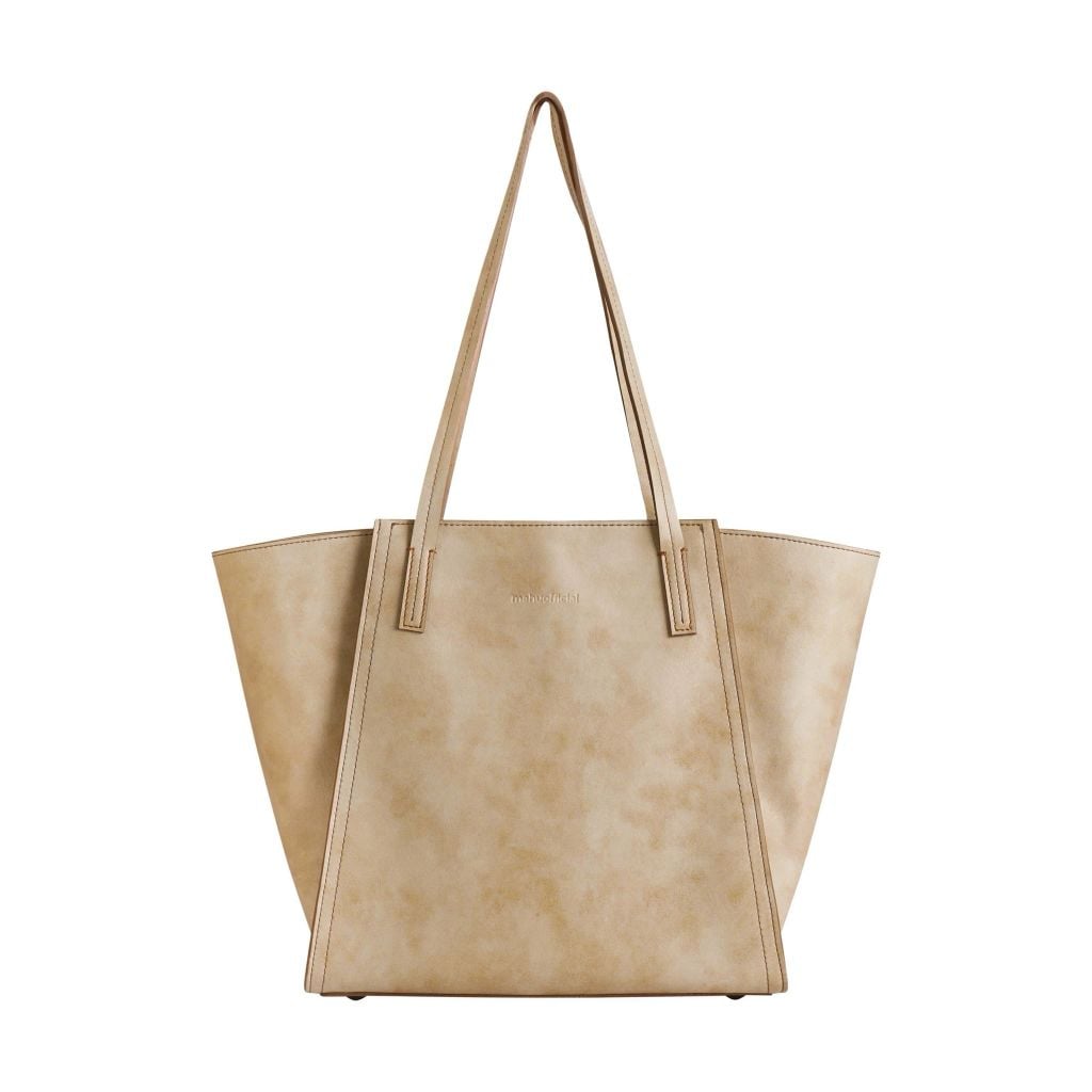  DAILY LEATHER TOTE BAG * taupe 