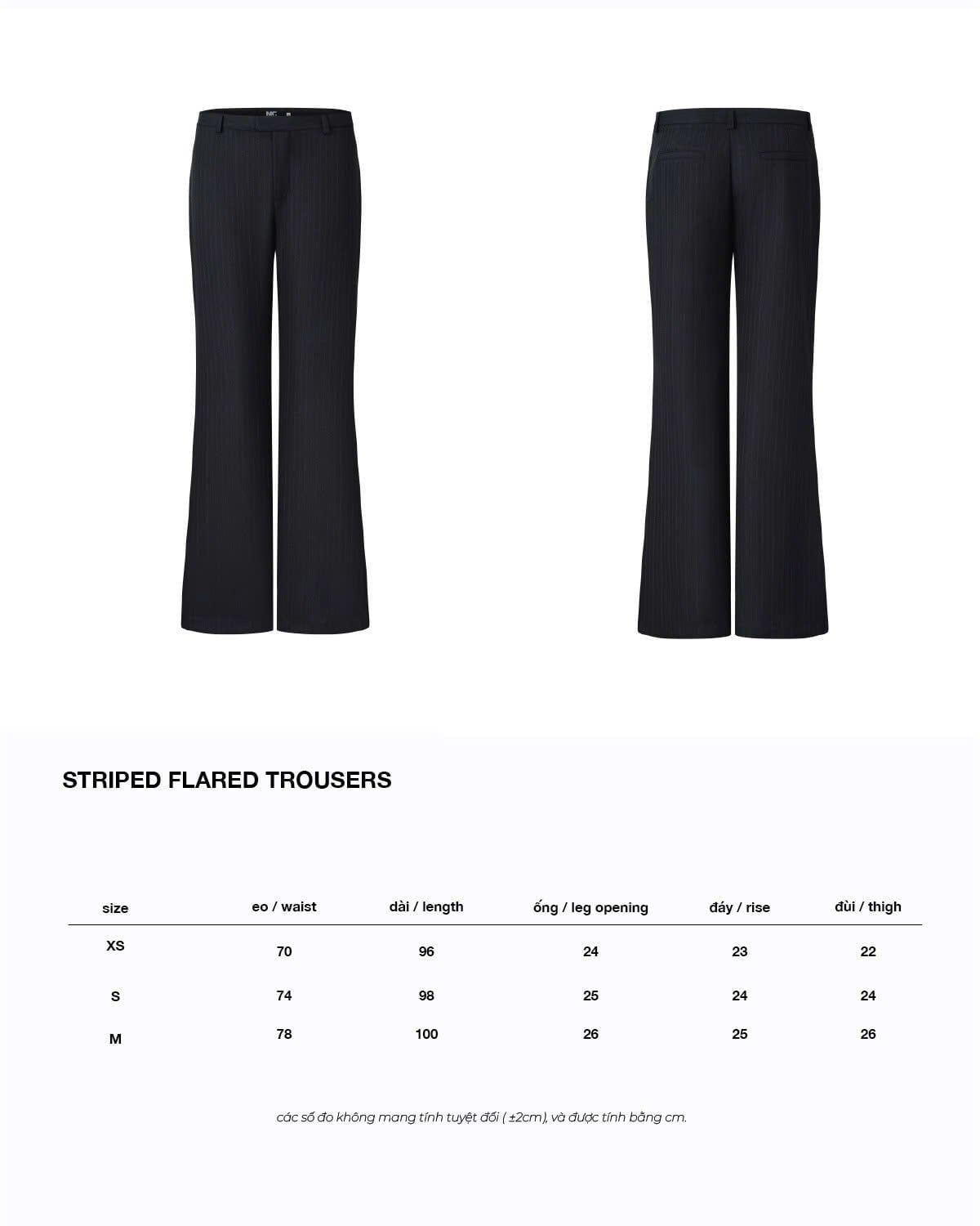  STRIPED FLARED TROUSERS 
