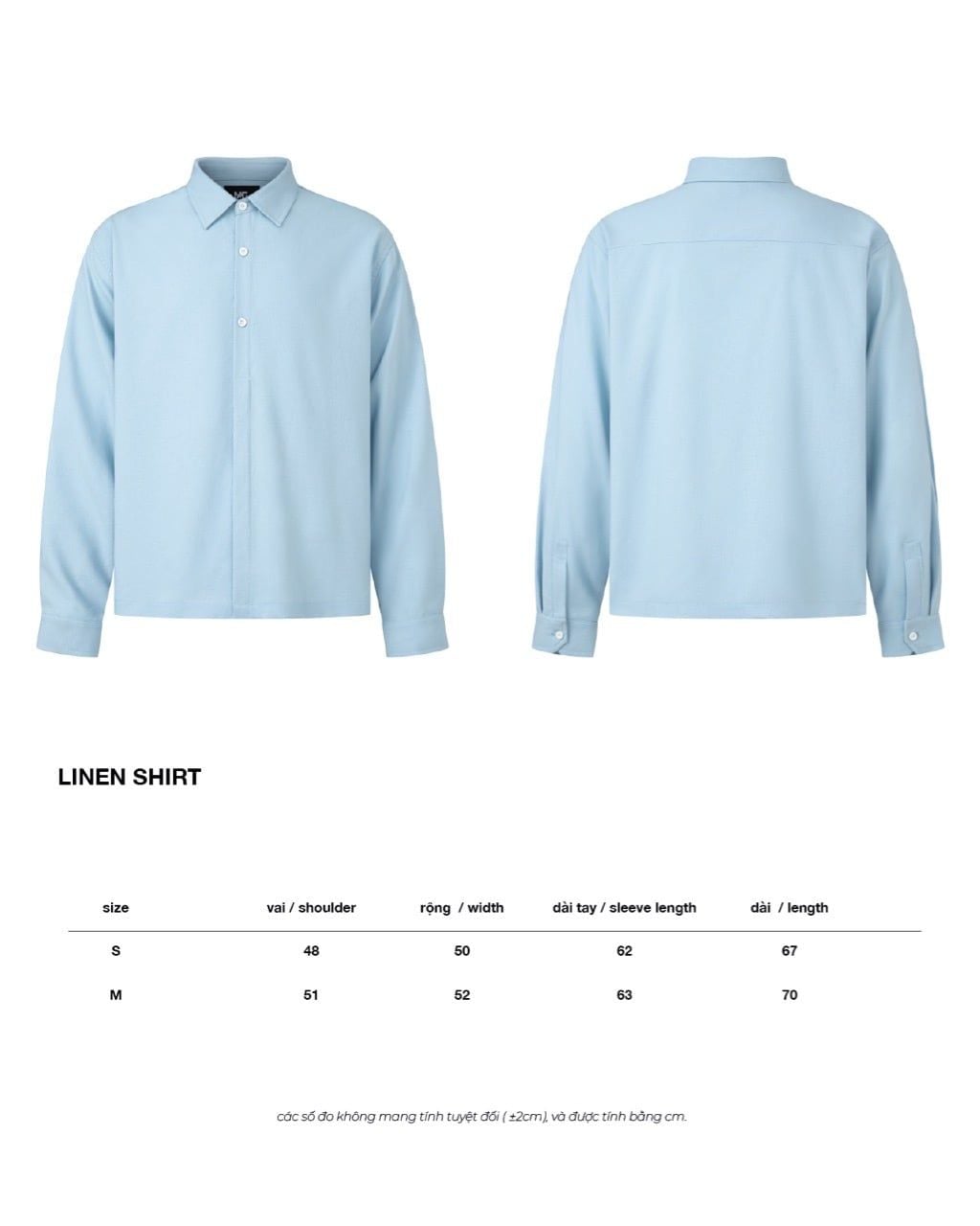  LINEN SHIRT * light blue 