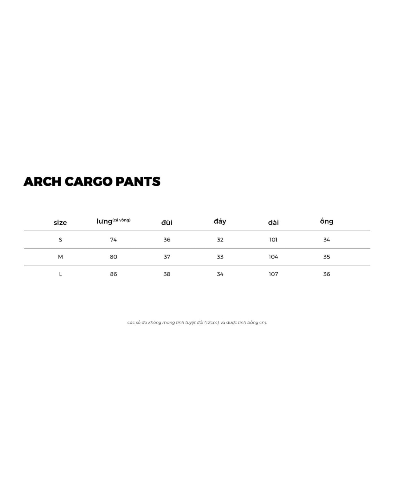  ARCH CARGO PANTS * white 
