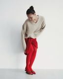  V KNIT SWEATER * cream 