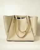  DAILY LEATHER TOTE BAG * beige 