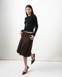  MIDI PLEAT SKIRT * choco 
