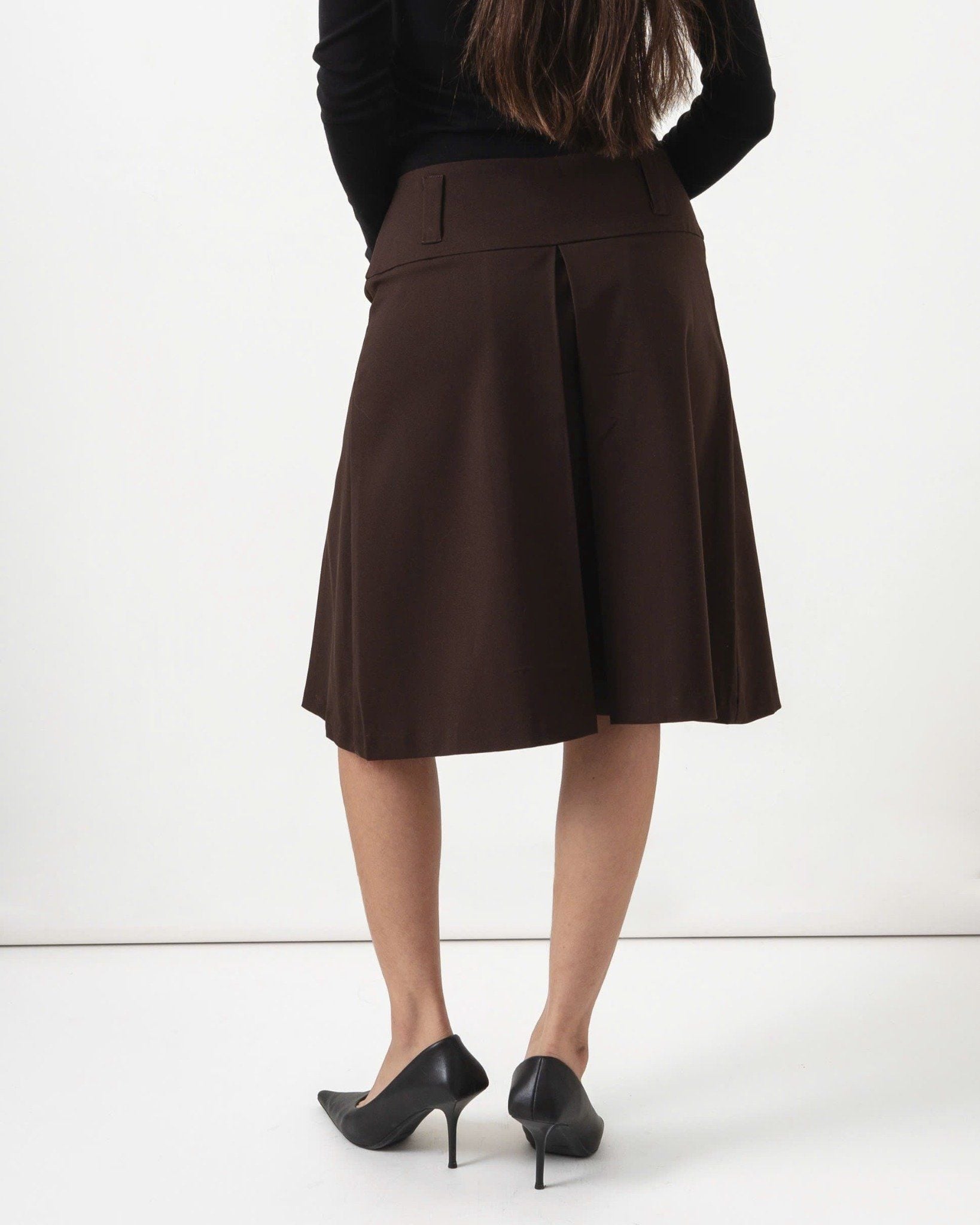  MIDI PLEAT SKIRT * choco 