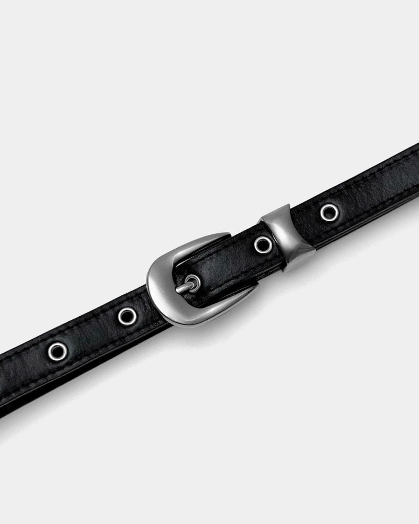  NARROW LEATHER BELT * black 