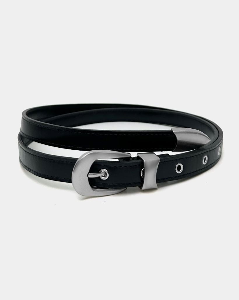  NARROW LEATHER BELT * black 